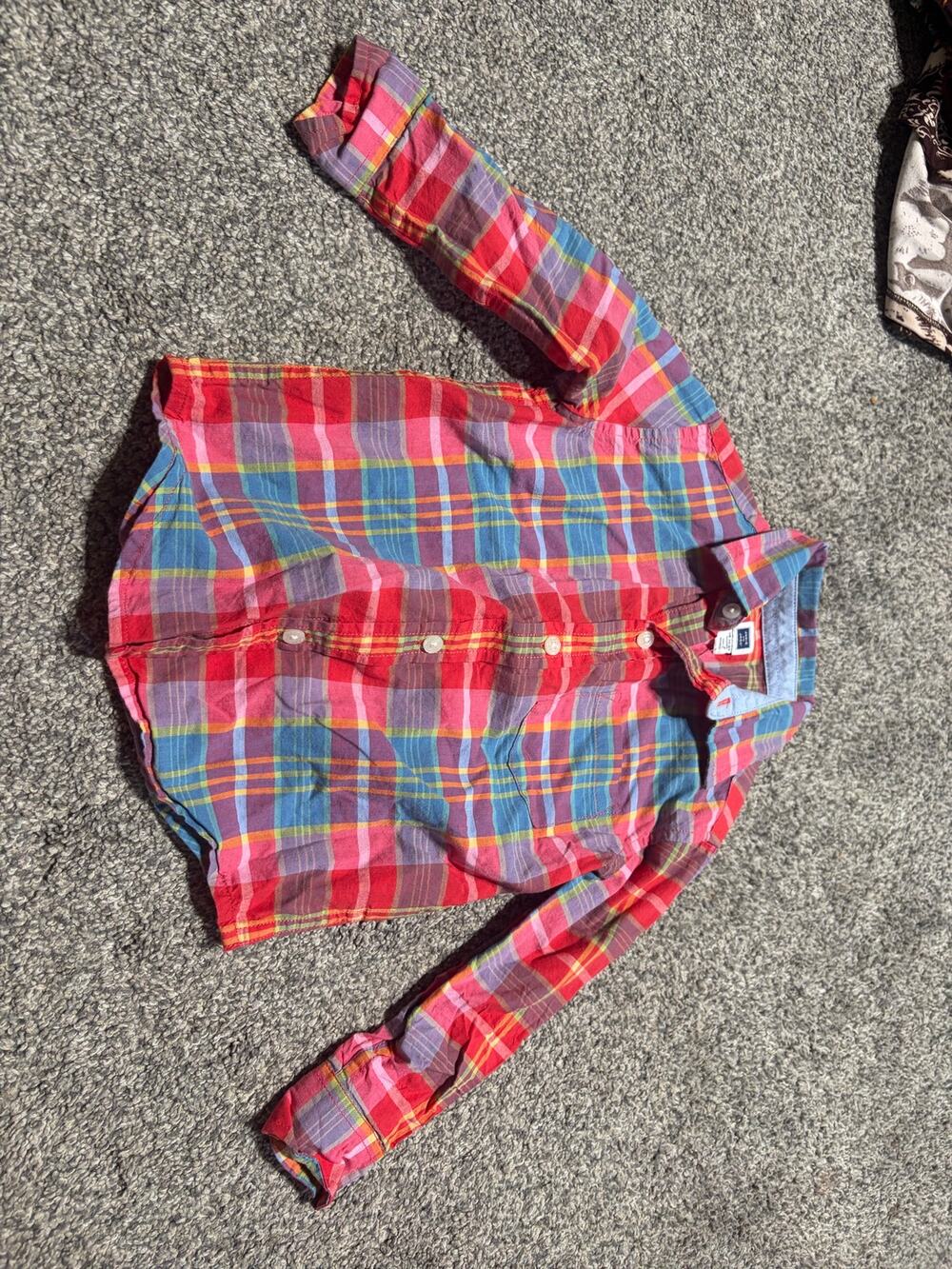 Janie and Jack girls 18-24 month plaid button front shirt